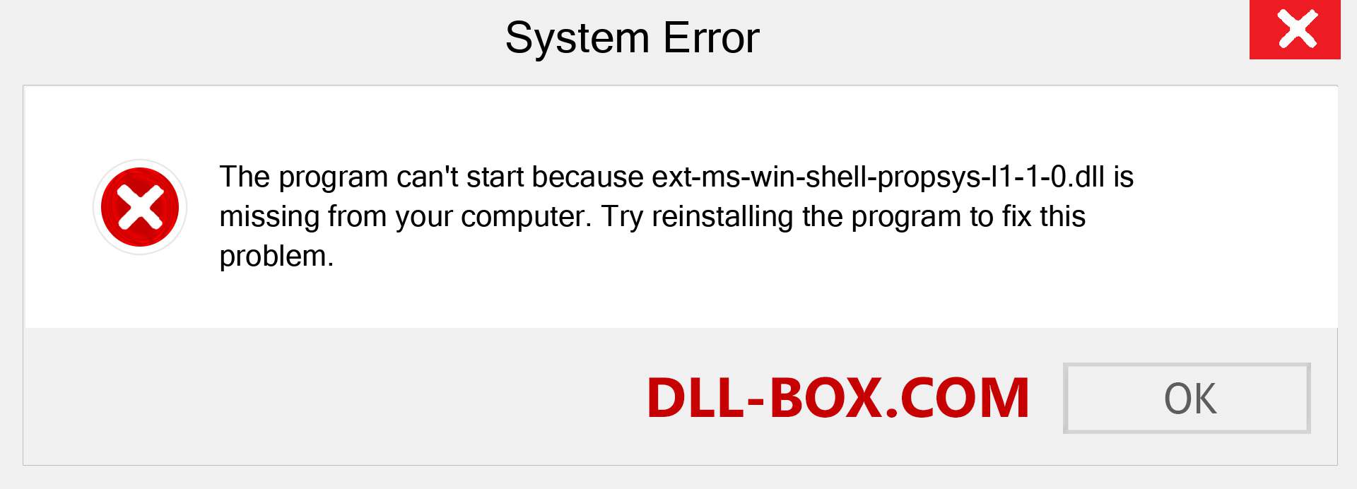  ext-ms-win-shell-propsys-l1-1-0.dll file is missing?. Download for Windows 7, 8, 10 - Fix  ext-ms-win-shell-propsys-l1-1-0 dll Missing Error on Windows, photos, images
